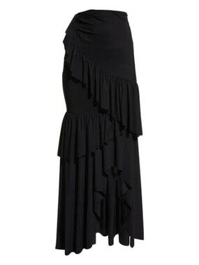 Chiara Boni La Petite Robe Leonarda Tiered Ruffle Maxi Skirt/Cover Up Dress